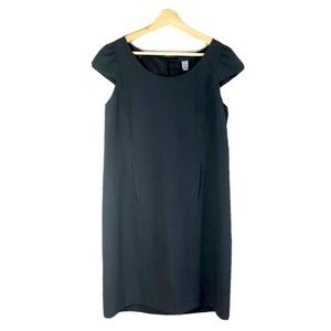 J Crew Wool Shift Dress Cap Sleeves Pockets Gray Sz 6